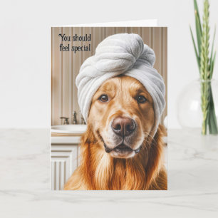 Golden Retriever Birthday Humour Card