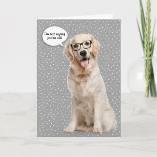 Golden Retriever birthday humour Card