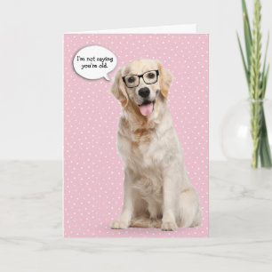 Golden Retriever birthday humour Card
