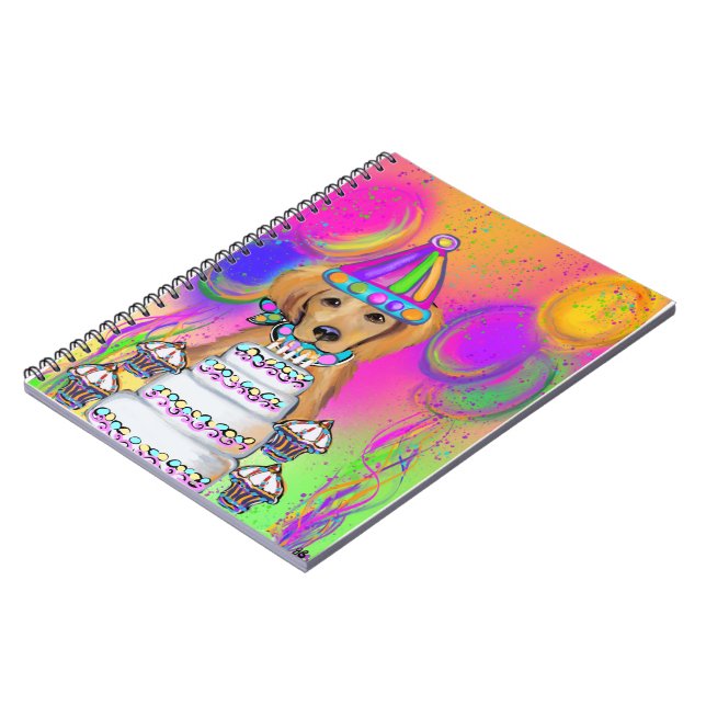 Golden Retriever Birthday Notebook (Left Side)