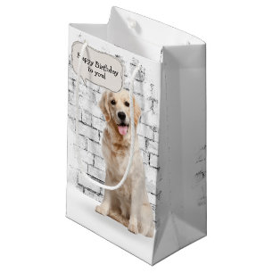 Golden Retriever birthday Small Gift Bag
