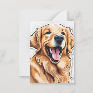 Golden Retriever Blank Message Card