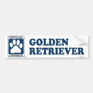 Golden Retriever Blue Bumper Sticker