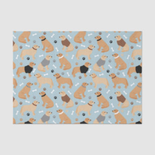 Golden Retriever Bones and Paws Tissue Paper