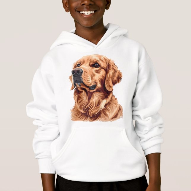 Golden Retriever Boys Hoodie (Front)