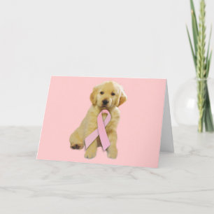 Golden Retriever Breast Cancer Greeting Card