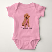 Golden Retriever Breast Cancer Toddler T-Shirt