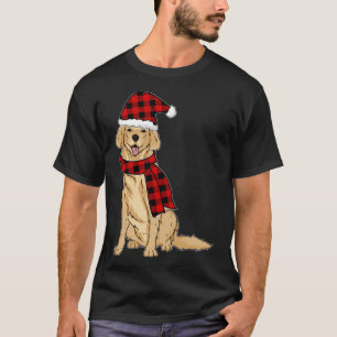 Golden Retriever Buffalo Plaid Retriever Dog Lover T-Shirt