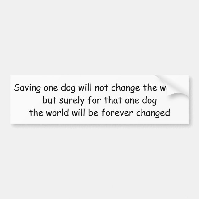 Golden Retriever Bumper Sticker, Save One Dog Bumper Sticker (Front)