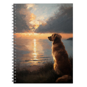 Golden Retriever by the Sea Notebook