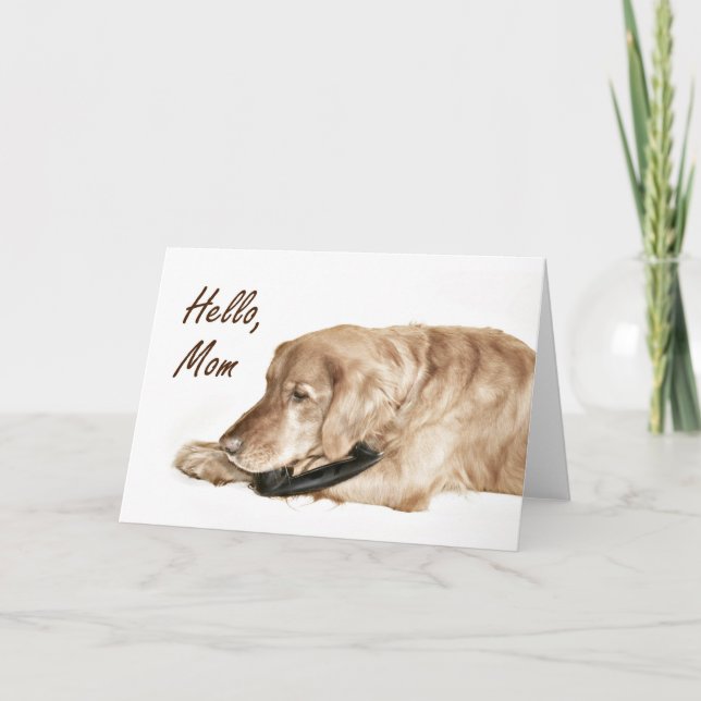 Golden Retriever call Mum Card (Front)
