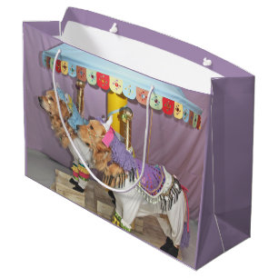 Golden Retriever Carousel Large Gift Bag