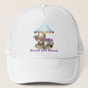 Golden Retriever Carousel Trucker Hat