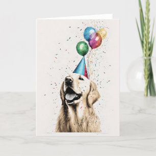 Golden Retriever Celebration Greeting Card