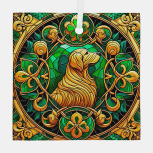 Golden Retriever Celtic Suncatcher Glass Ornament