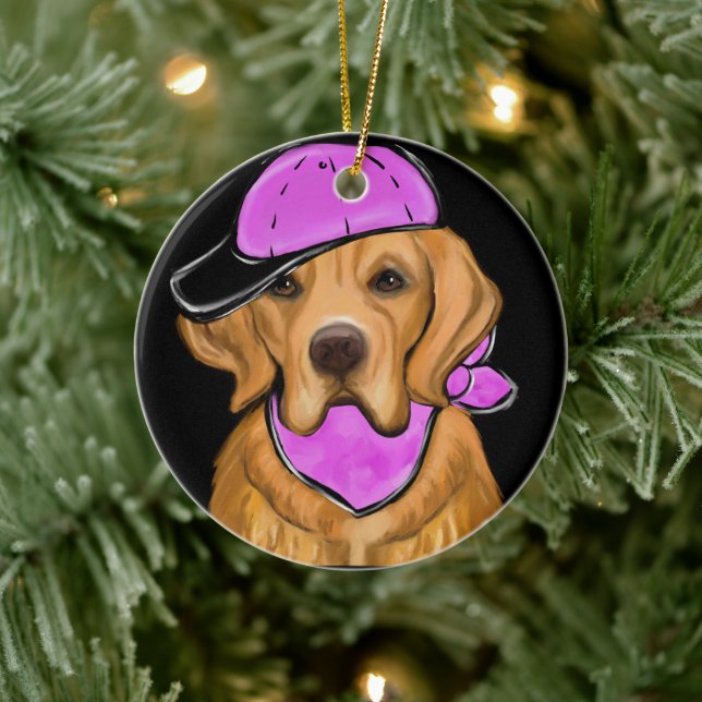 GOLDEN RETRIEVER  CERAMIC TREE DECORATION (Tree)