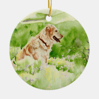 Golden Retriever Chance Ceramic Tree Decoration
