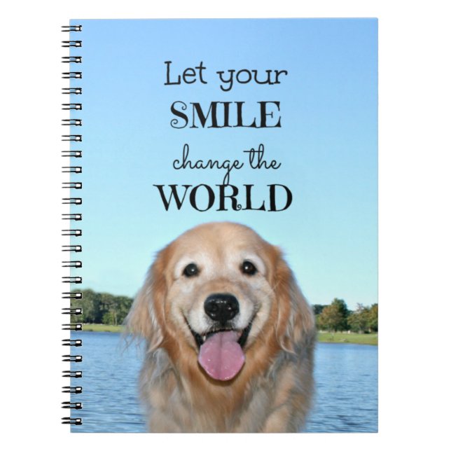 Golden Retriever Change the World Notebook (Front)