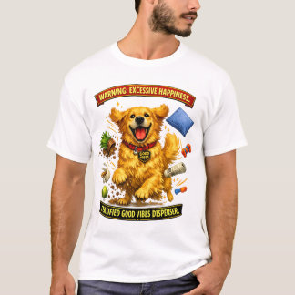 Golden Retriever Chaos Mode Activated T-Shirt