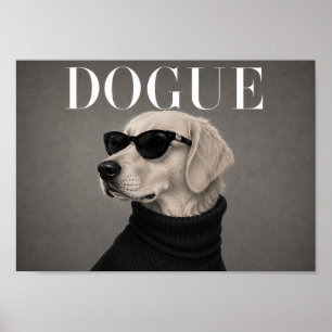 Golden Retriever Chic Fashion Dog Art Print