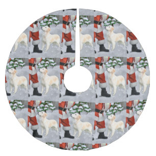 Golden Retriever Christmas Brushed Polyester Tree Skirt