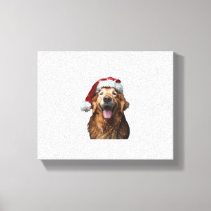 Golden Retriever Christmas Canvas Print