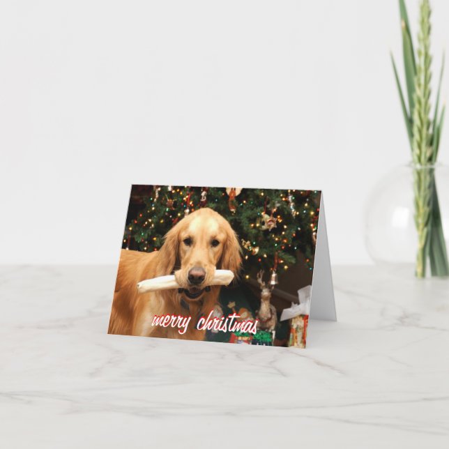 Golden Retriever Christmas Card (Front)