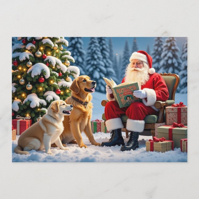Golden Retriever Christmas Card (Front)