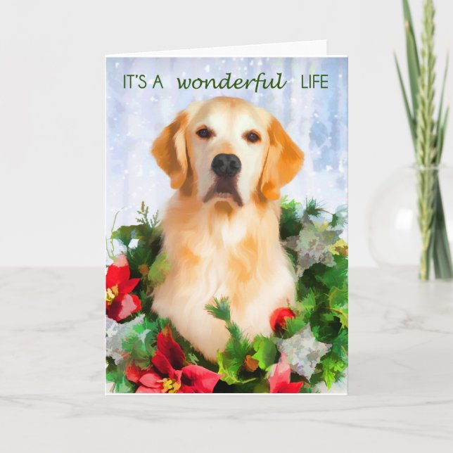 Golden Retriever Christmas Card (Front)