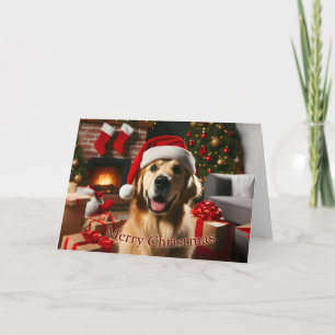 Golden Retriever Christmas Card