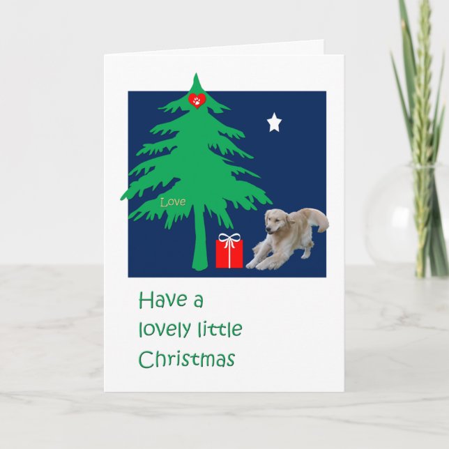 Golden Retriever Christmas Card (Front)