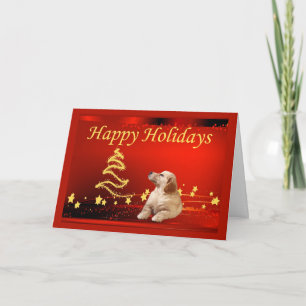 Golden Retriever  Christmas Card Stars1