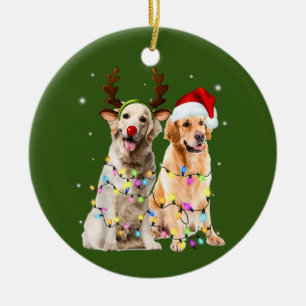 Golden Retriever christmas Ceramic Tree Decoration