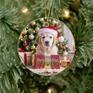 Golden Retriever Christmas Ceramic Tree Decoration