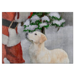 Golden Retriever Christmas Cutting Board