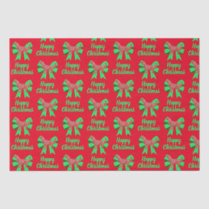 Golden Retriever Christmas Dog & Bow Red Tissue Paper