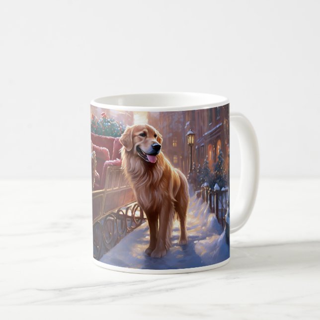 Golden Retriever Christmas Festive Season  Coffee Mug (Front Right)