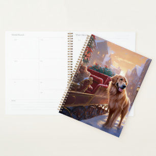 Golden Retriever Christmas Festive Season  Planner