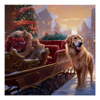 Golden Retriever Christmas Festive Season 