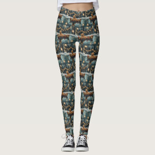 Golden Retriever Christmas Festive Voyage  Leggings