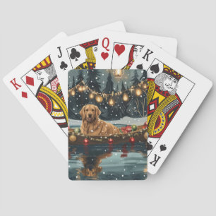 Golden Retriever Christmas Festive Voyage  Playing Cards
