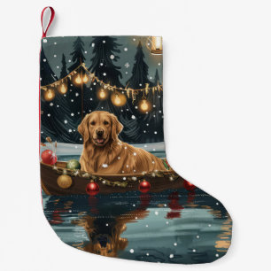 Golden Retriever Christmas Festive Voyage Small Christmas Stocking