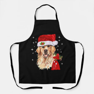 Golden Retriever Christmas Funny Christmas Gift Apron