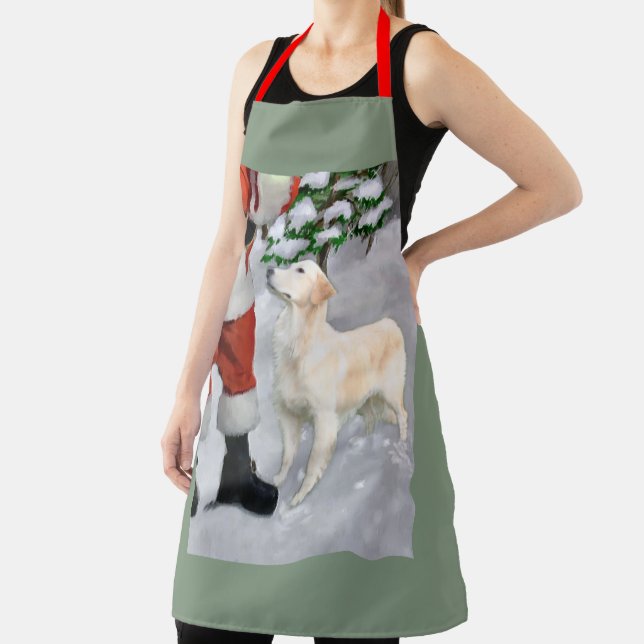 Golden Retriever Christmas Gifts Apron (Insitu)