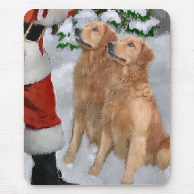 Golden Retriever Christmas Gifts Mouse Mat (Front)