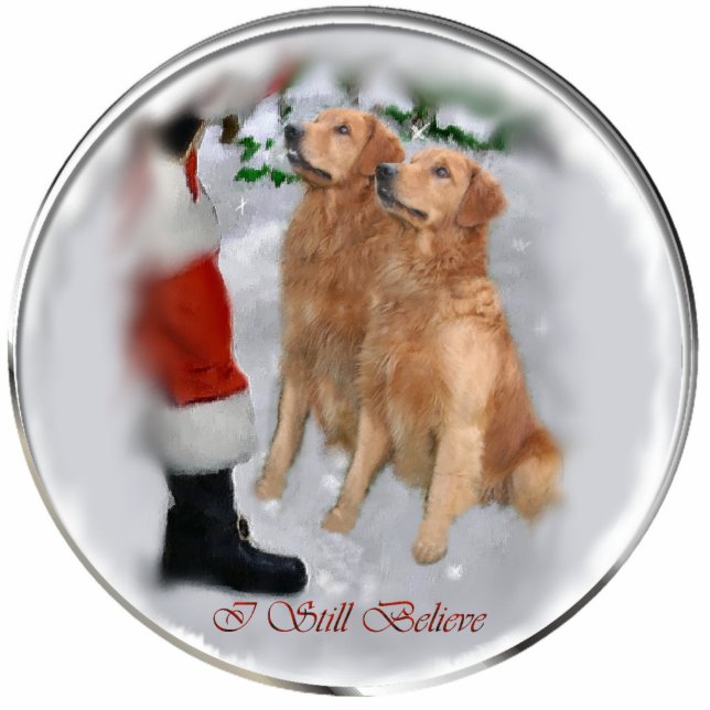 Golden Retriever Christmas Gifts Ornament Photo Sculpture Decoration (Front)
