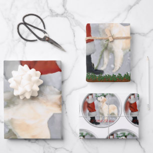 Golden Retriever Christmas Gifts Wrapping Paper Sheet