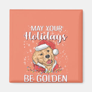 Golden Retriever Christmas Golden 2022 Xmas Holida Magnet