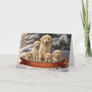 Golden Retriever Christmas greeting card
