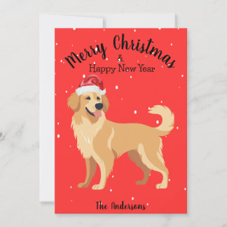 Golden Retriever Christmas Holiday Card